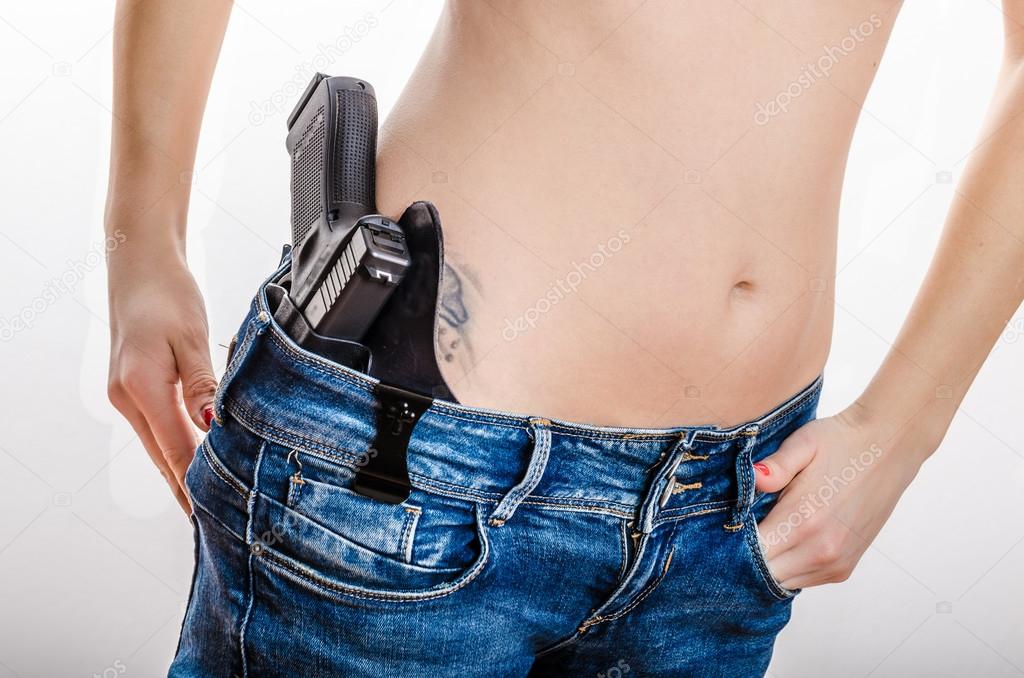 Concealed carry gun in his waistband