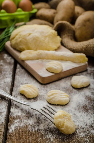 Preparing gnocchi — Stock Photo, Image