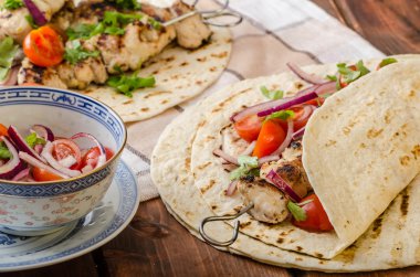 Türkiye'de kebap maydanoz salsa ile