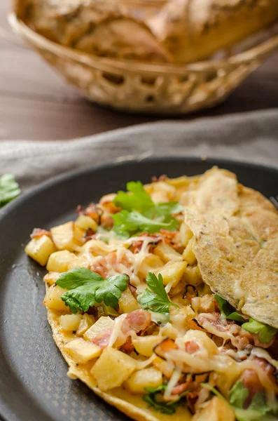 Land ei omelet — Stockfoto