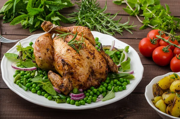 Ayam bio organik panggang — Stok Foto