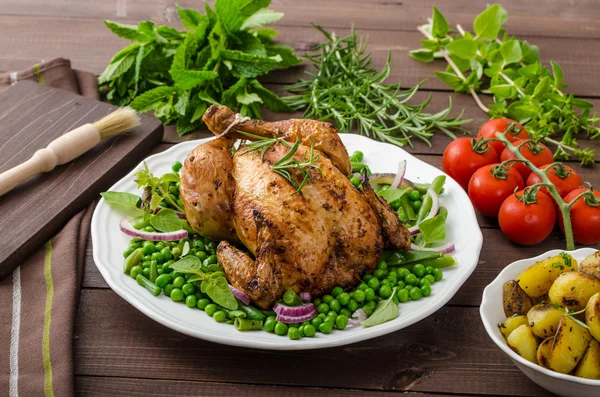 Pollo biologico alla griglia — Foto Stock