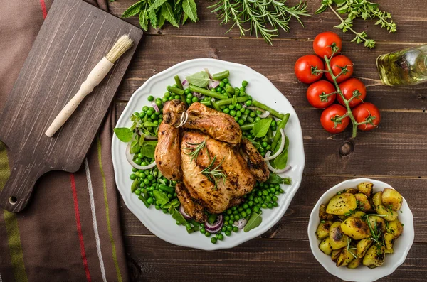Ayam bio organik panggang — Stok Foto