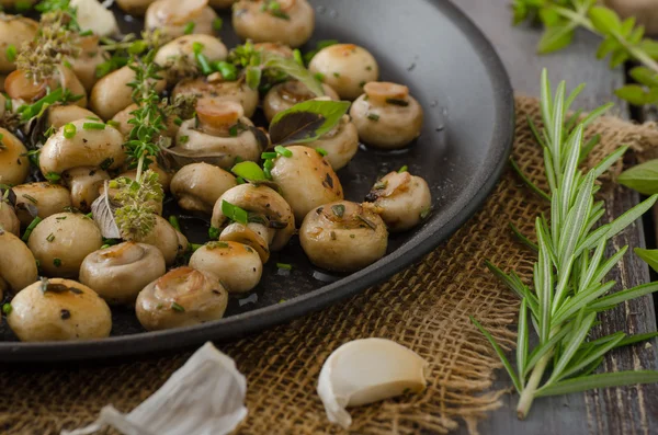 Ensalada de champiñones y hierbas — Foto de Stock