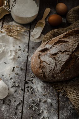 Rustik ekmek buğday-çavdar