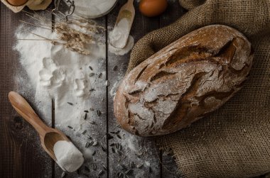 Rustik ekmek buğday-çavdar