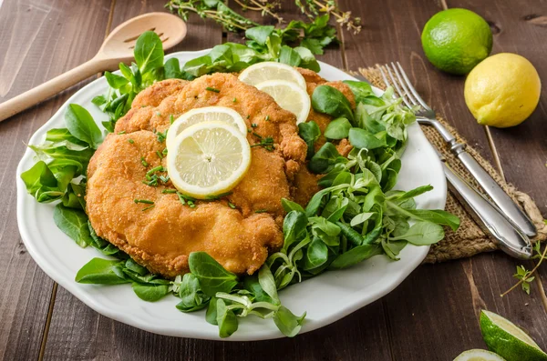 German schnitzel — Stock Photo, Image