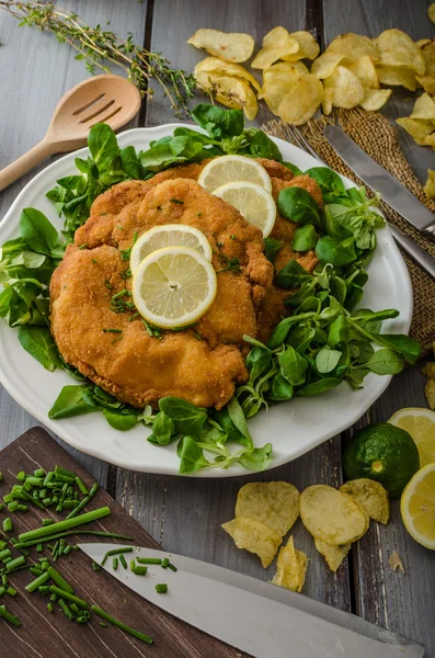 German schnitzel — Stock Photo, Image