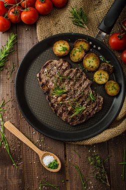 Beef rib eye steak clipart