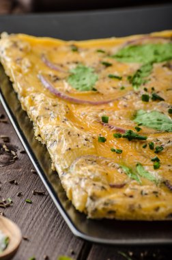 Fırında pişmiş omlet