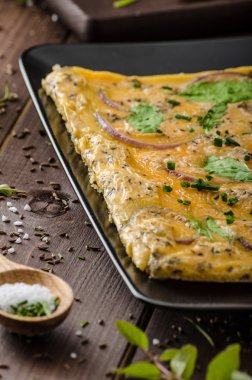 Fırında pişmiş omlet