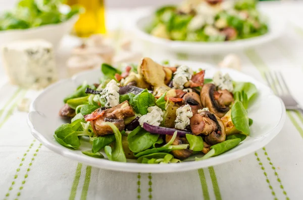 Salada com batatas novas e queijo azul — Fotografia de Stock