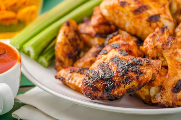 Barbecue grilled chicken wing — Stock Photo, Image