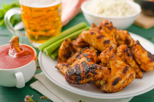 Barbecue grilled chicken wing — Stock Photo, Image