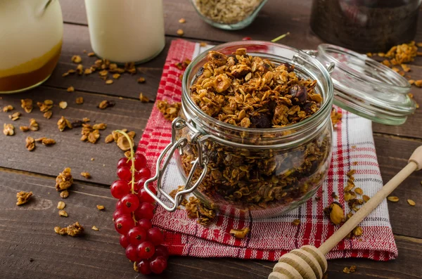 Granola doméstica, comer limpio — Foto de Stock