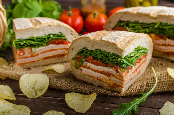 Sandwich italiano prensado — Foto de Stock