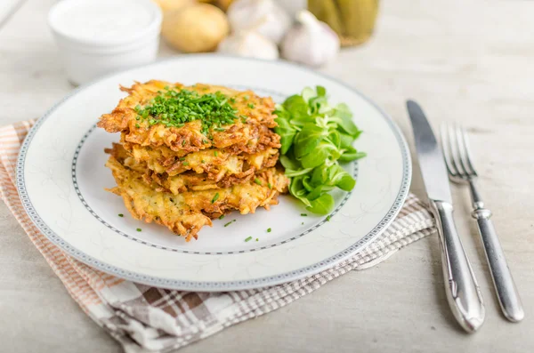 Panqueques fritos de patata checa —  Fotos de Stock