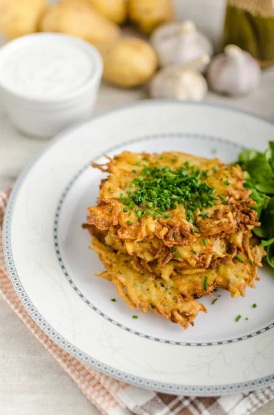 Panquecas fritas de batata checa — Fotografia de Stock