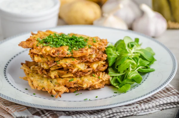 Panquecas fritas de batata checa — Fotografia de Stock