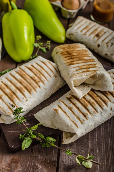 Burrito de pequeno-almoço — Fotografia de Stock