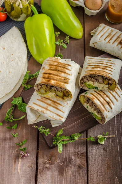 Burrito de pequeno-almoço — Fotografia de Stock