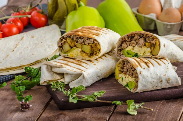 Burrito de pequeno-almoço — Fotografia de Stock