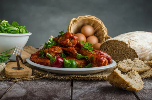 Asas de frango quente — Fotografia de Stock