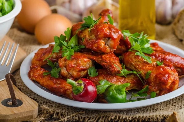 Ali di pollo caldo — Foto Stock