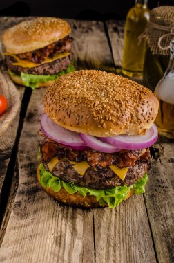 American rustic burger