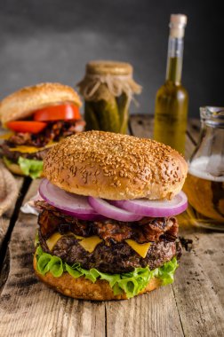 American rustic burger
