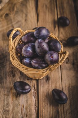 Taze çekilmiş ve yıkanmış Erik