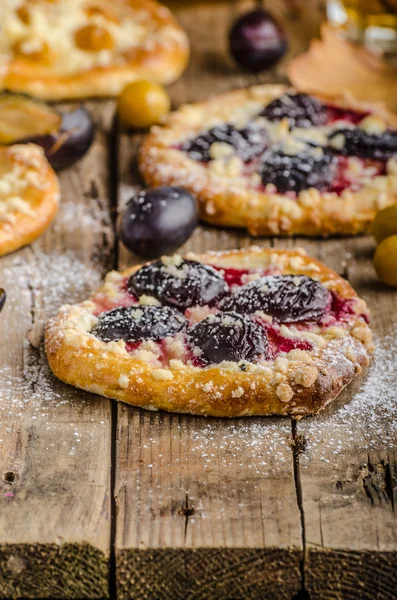 Traditionele Tsjechische taart met pruimen — Stockfoto