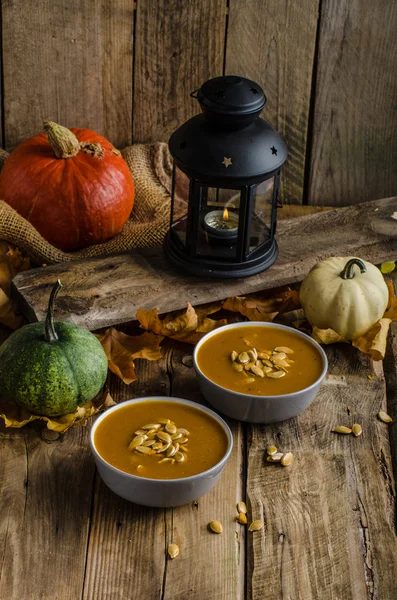 Halloween pumpkin soup — Stock Photo, Image