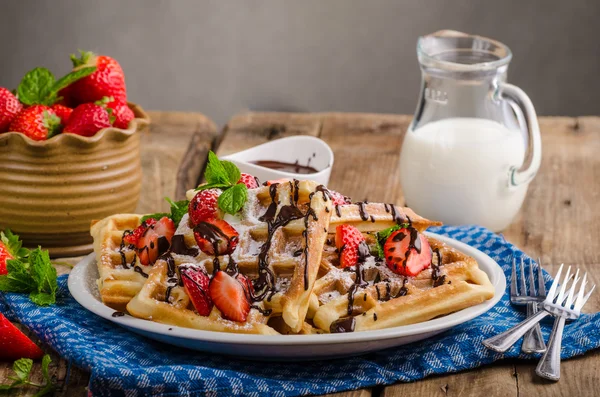 Özgün Belçika waffle — Stok fotoğraf