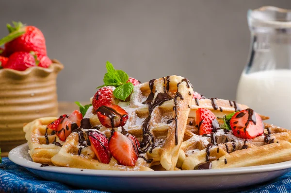 Original Belgian waffles — Stock Photo, Image