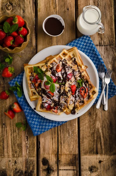 Özgün Belçika waffle — Stok fotoğraf