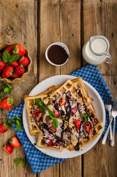 Özgün Belçika waffle — Stok fotoğraf