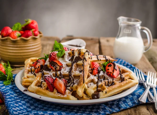 Özgün Belçika waffle — Stok fotoğraf