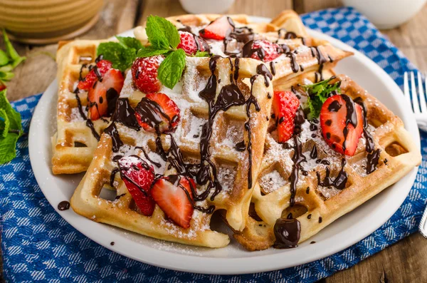 Özgün Belçika waffle — Stok fotoğraf