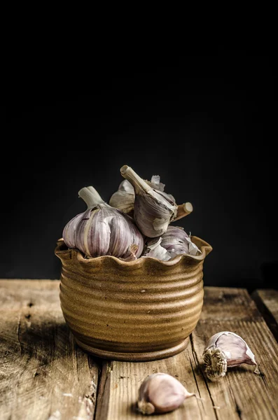 Homemade bio garlic — Stock Photo, Image