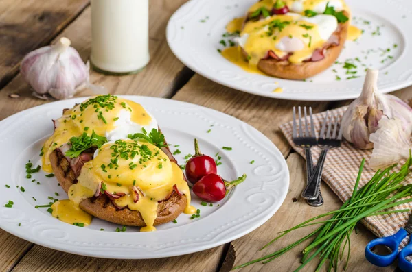 Ovos Benedict — Fotografia de Stock