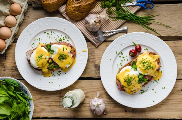 Huevos Benedict — Foto de Stock