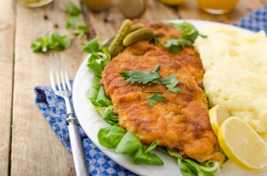 Wiener Schnitzel, lezzetli şnitzel