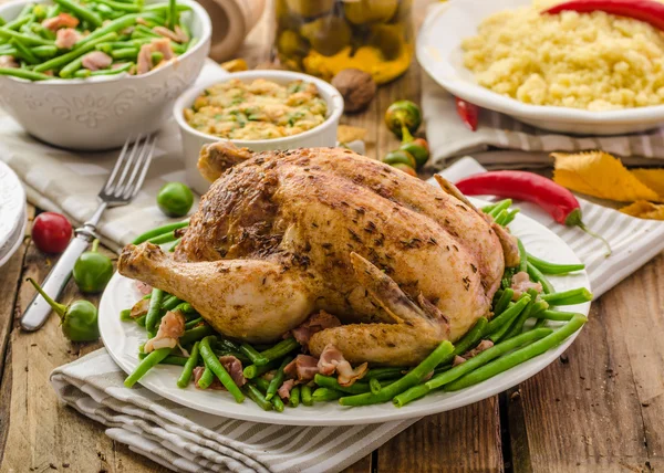 Fiesta - Pollo al horno relleno — Foto de Stock