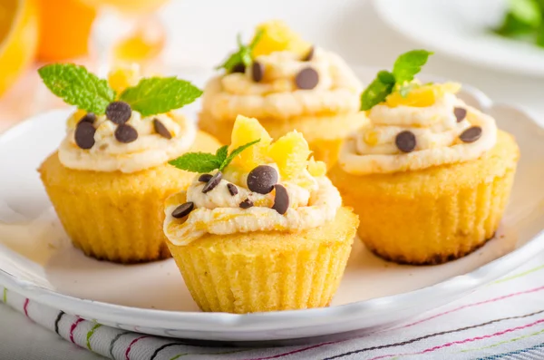 Fruit muffins homemade — Stock Photo, Image