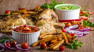 Piri piri baharatlı tavuk