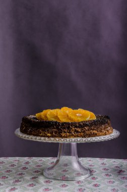 Orange cake with honey clipart