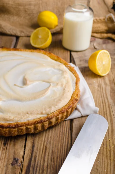 Citron cheesecake läckra — Stockfoto