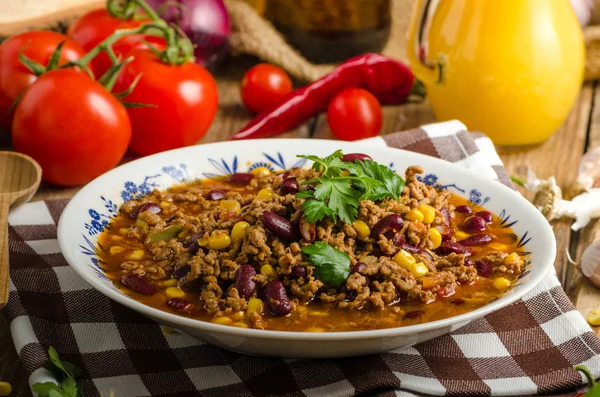 Oryginalny chili con carne — Zdjęcie stockowe