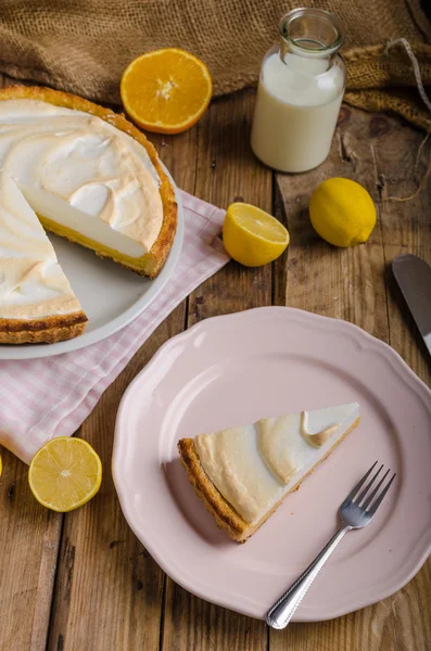 Citroen cheesecake heerlijke — Stockfoto